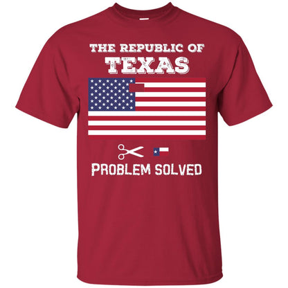 Republic Of Texas Problem Solved T-shirt Cardinal