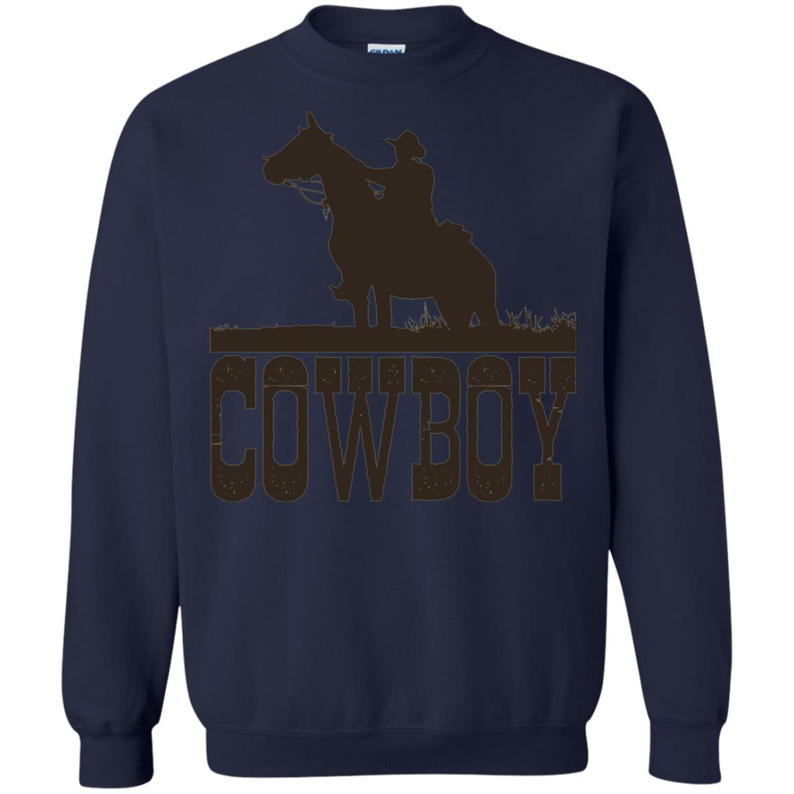 Horse Rider Western Cowboy T-shirt Navy