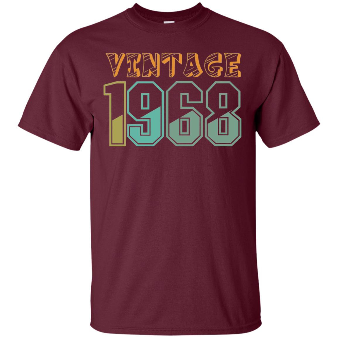 Vintage 1968 50th Birthday T-shirt Maroon