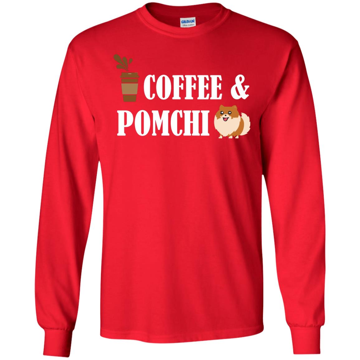Coffee And Pomchi Lover Shirt Red
