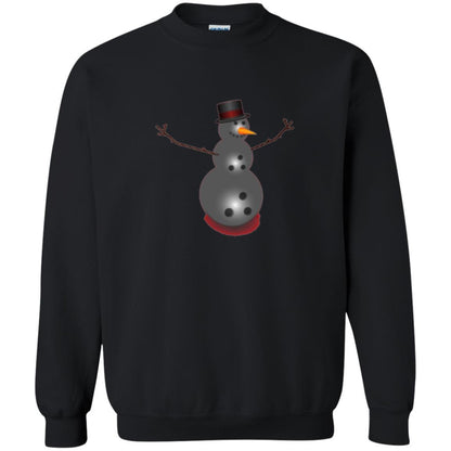Christmas T-shirt Bowling Ball Snowman Black