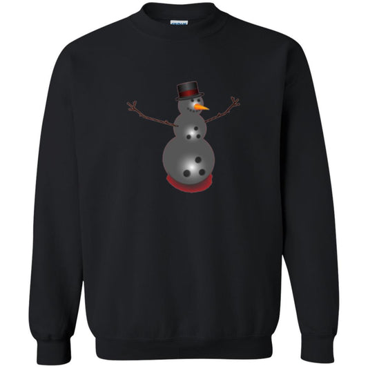 Christmas T-shirt Bowling Ball Snowman Black