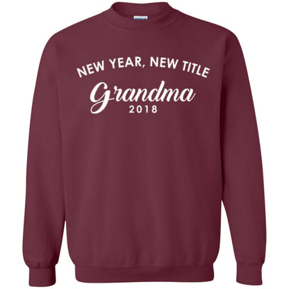 Nana T-shirt New Years New Title Grandma Pregnancy Announcement 2018 Maroon
