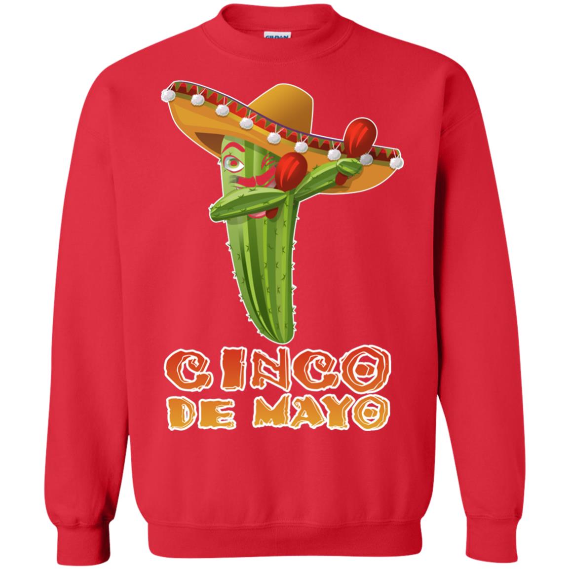 Dabbing Cinco De Mayo Cactus Shirt Red