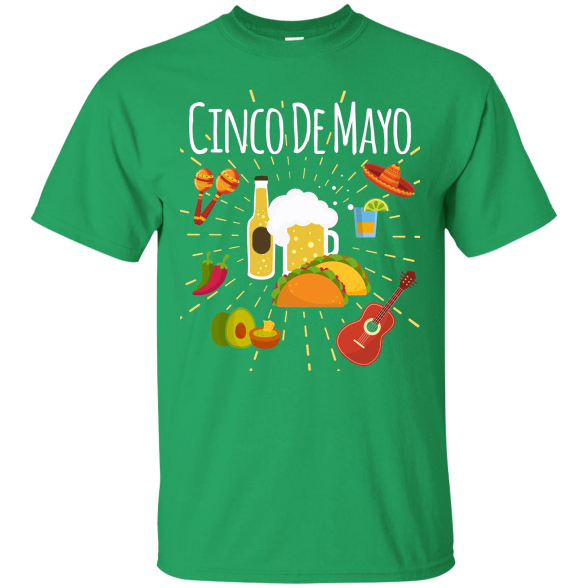 Cinco De Mayo Beer Tacos Guitar Mexico Shirt Irish Green