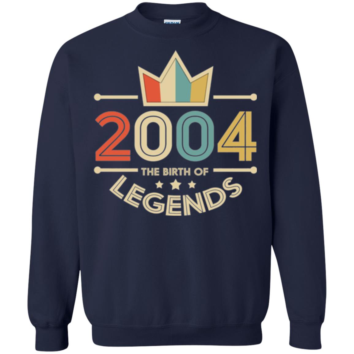 Brithday T-shirt Vintage 2004 The Birth Of Legends Navy