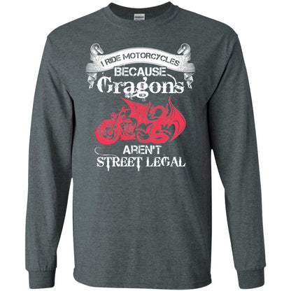Motocross T-shirt Because Dragons Aren_t Street Legal Dark Heather