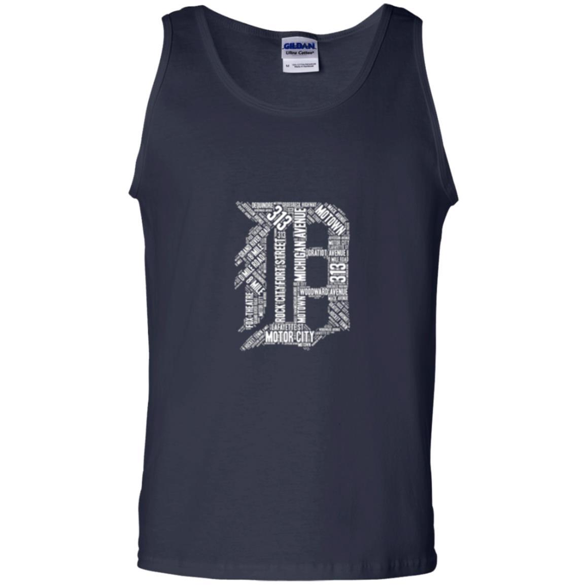 Detroit T-shirt Graphic D Navy