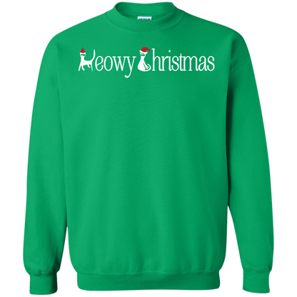 Christmas T-shirt Meowy Christmas Irish Green