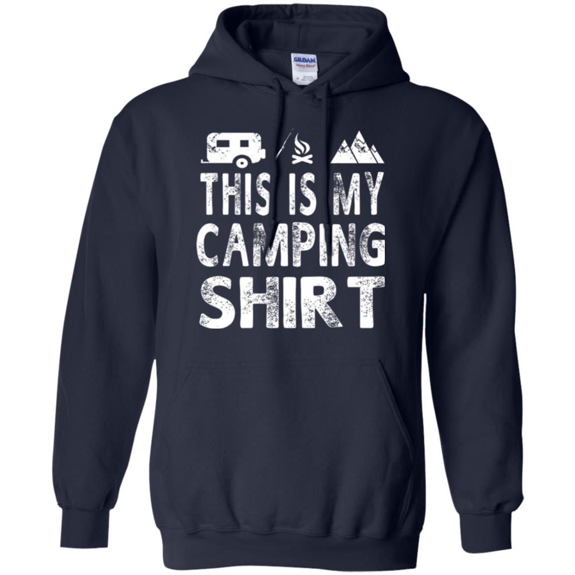 Funny Camper Gift T-shirt This Is My Camping Shirt Navy