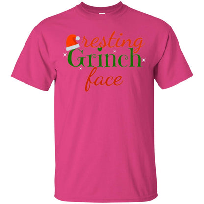 Funny Christmas T-shirt Resting Grinch Face Heliconia