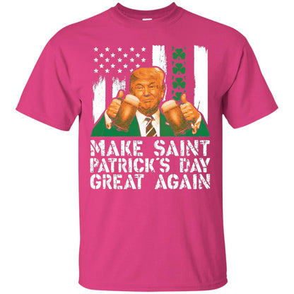 Make St Patrick_s Day Great Again Funny Trump T-shirt Heliconia
