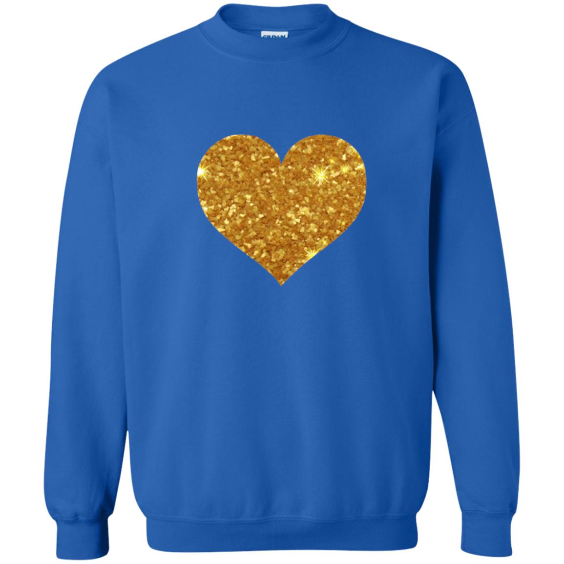 Valentine_s Day T-shirt Gold Heart Royal