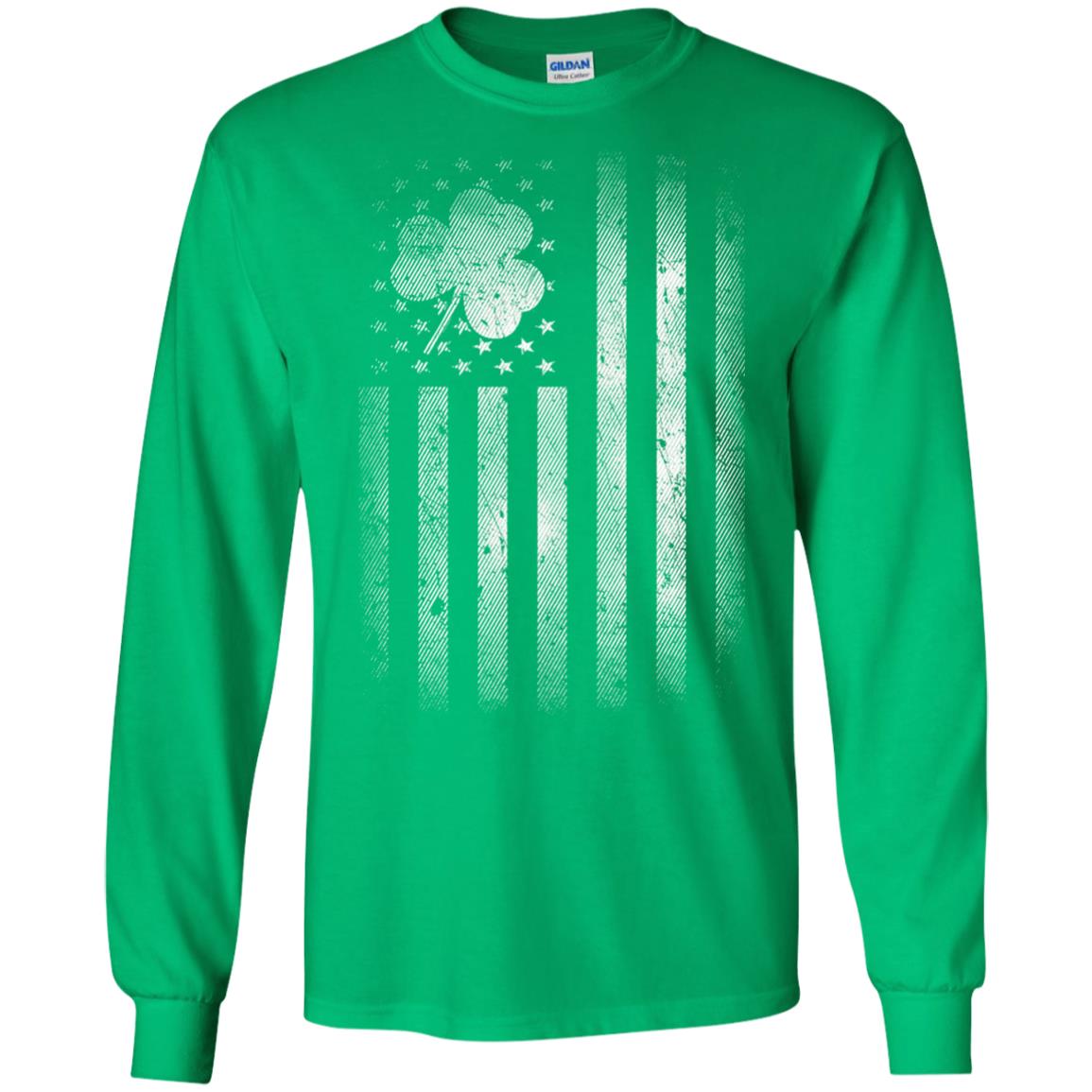 Vintage Irish American Shamrock Flag St Patricks Day T-shirt Irish Green