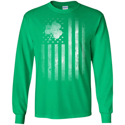 Vintage Irish American Shamrock Flag St Patricks Day T-shirt Irish Green