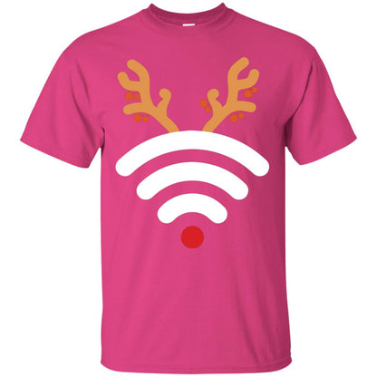 Wifi Signal Symbol Icon Reindeer X-mas Gift Shirt Heliconia