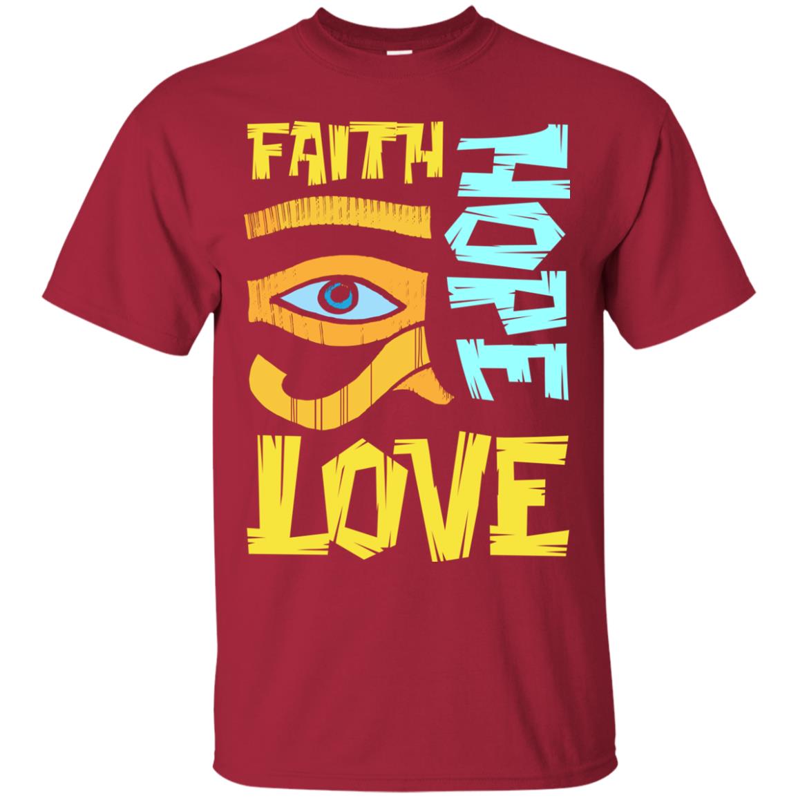 Faith Hope Love Christian T-shirt Cardinal