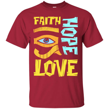 Faith Hope Love Christian T-shirt Cardinal