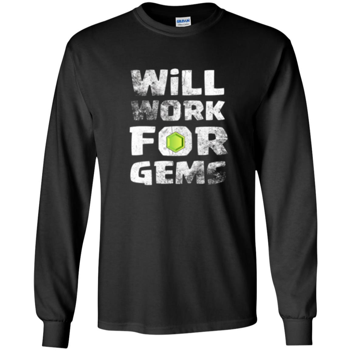 Gamer T-shirt Will Work For Gems Black