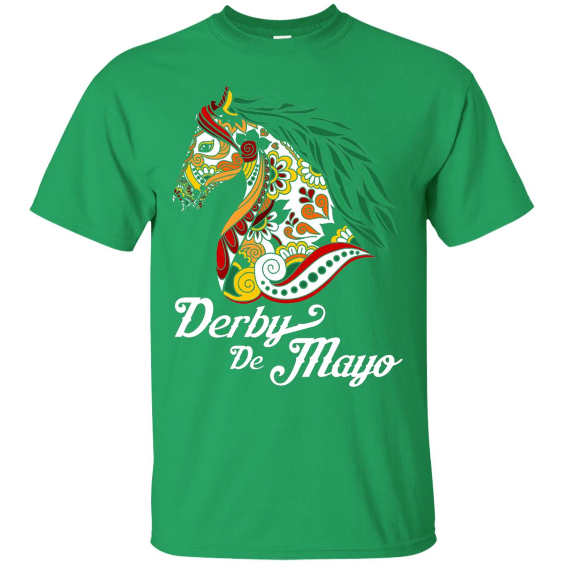 Derby Cinco De Mayo Floral Horse Race T-shirt Irish Green