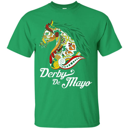 Derby Cinco De Mayo Floral Horse Race T-shirt Irish Green