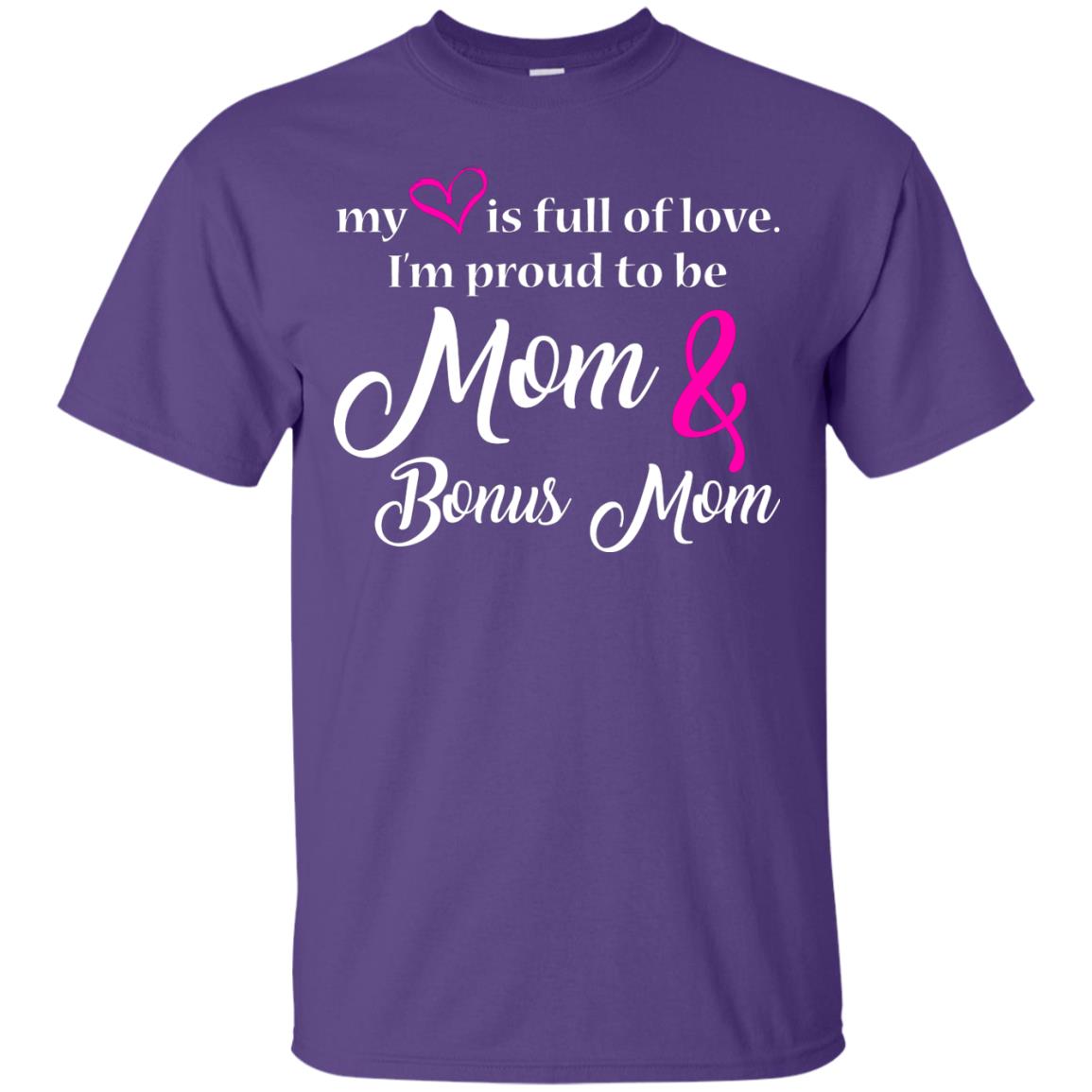 Mommy T-shirt My Heart Is Full Of Love Purple