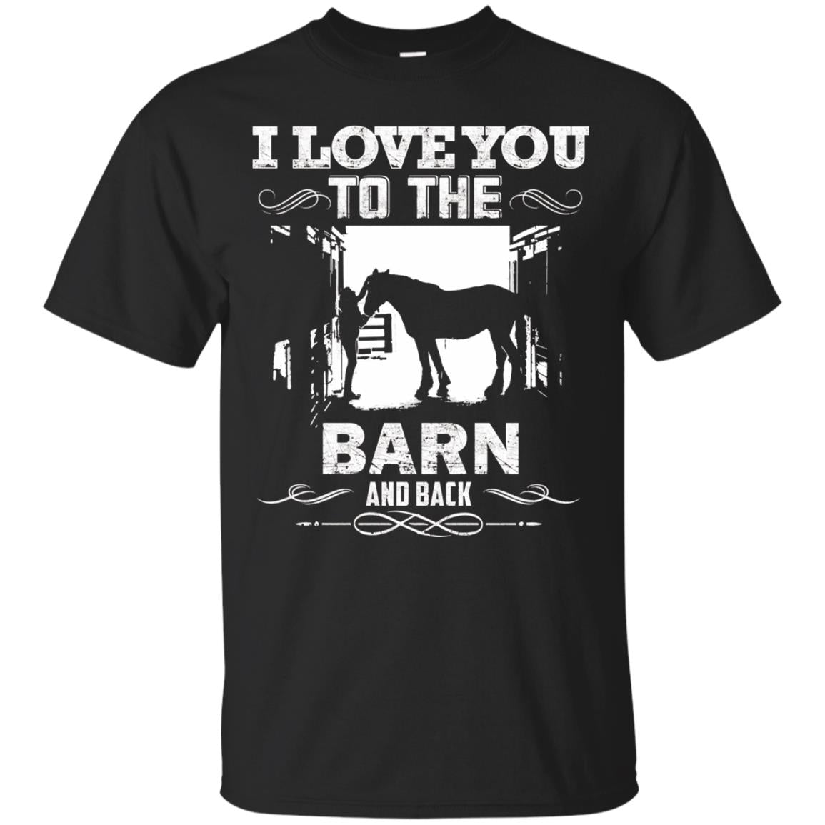 To The Barn And Back Horse Lover Riding Shirt Black