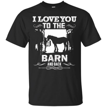 To The Barn And Back Horse Lover Riding Shirt Black