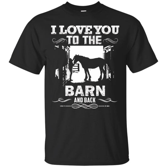 To The Barn And Back Horse Lover Riding Shirt Black