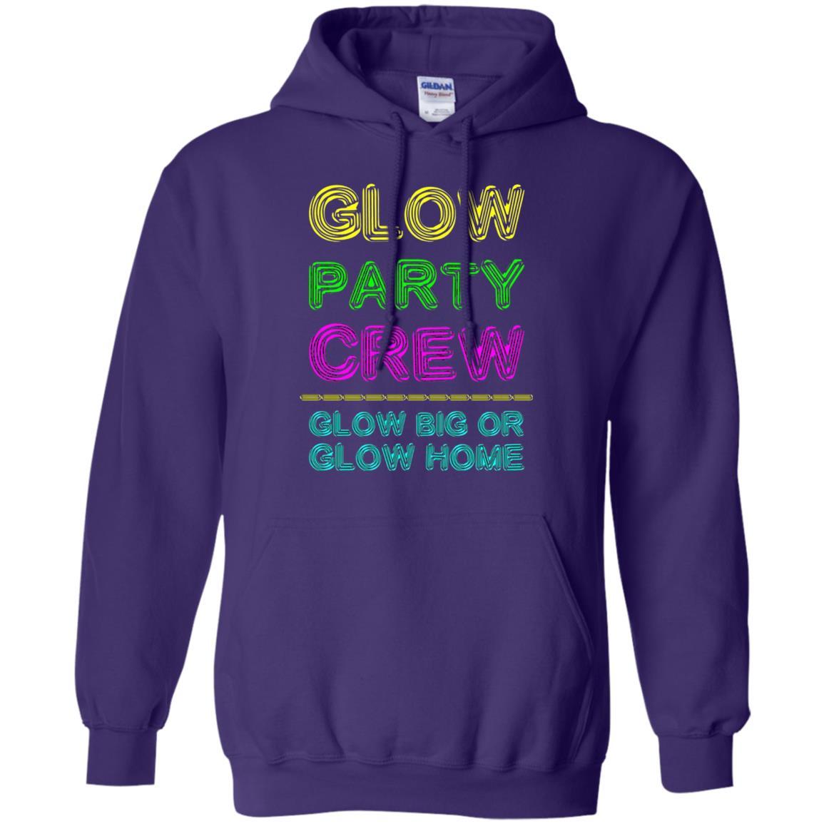 Funny Party T-shirt Glow Party Crew Purple