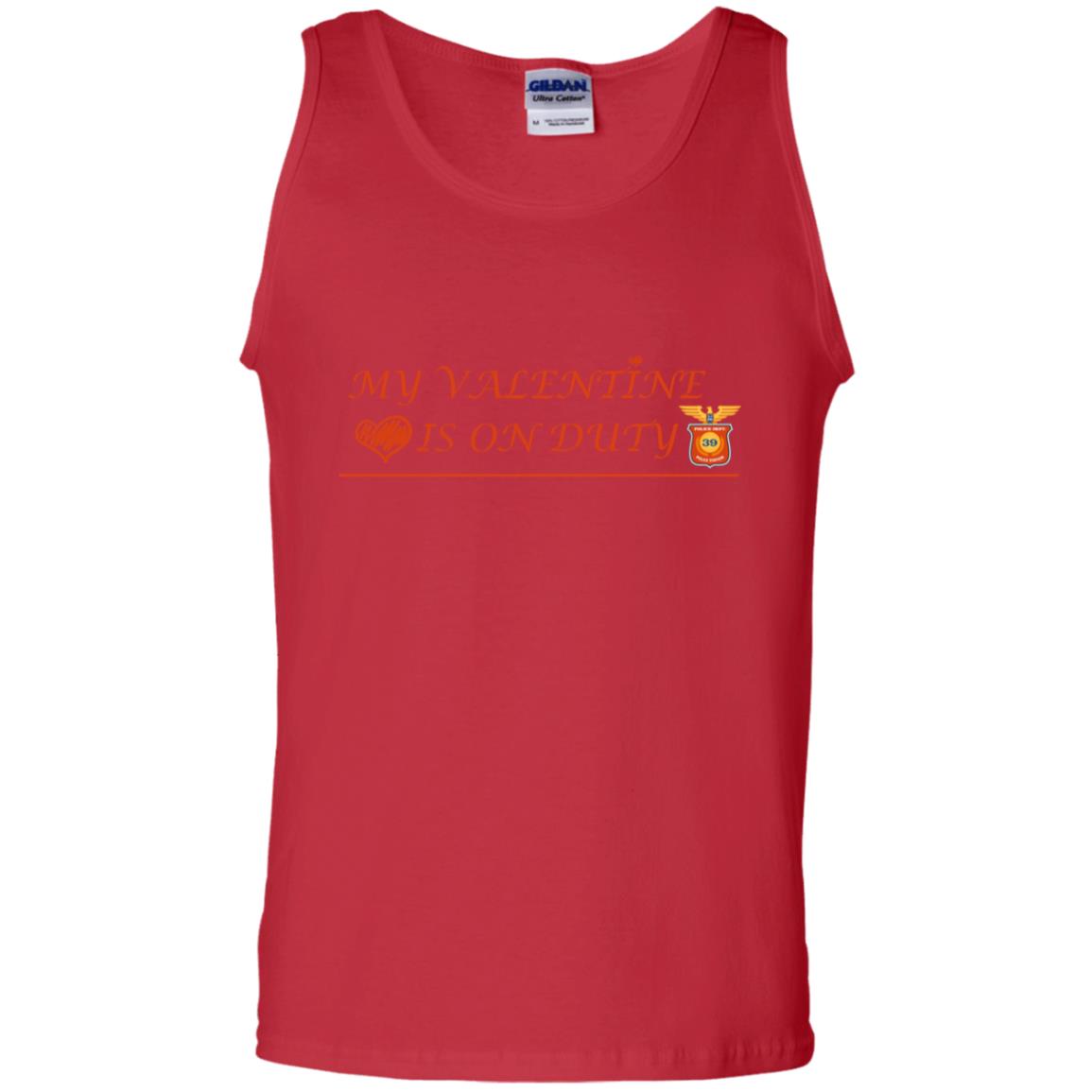 My Valentine Is On Duty Police Station Shirt Red