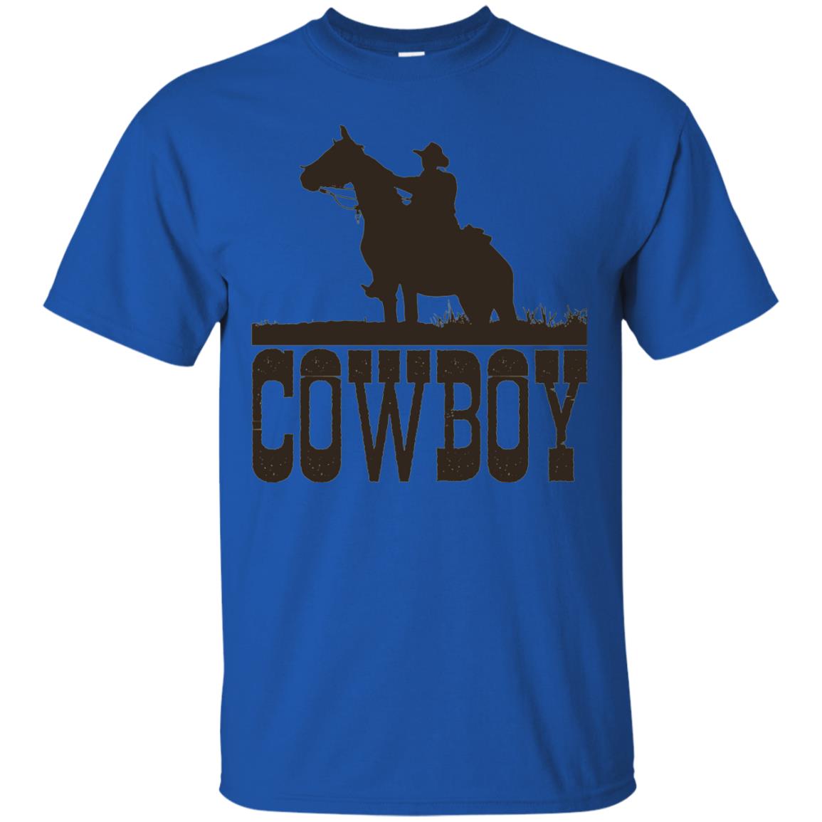 Horse Rider Western Cowboy T-shirt Royal