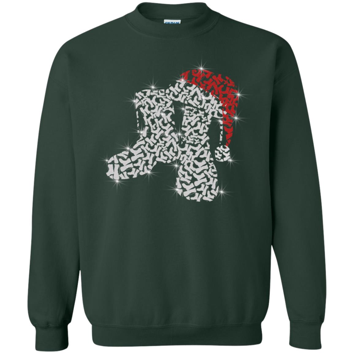 Veteran Boot With Santa Hat Merry Christmas Gift Shirt For Mens Womens Forest Green