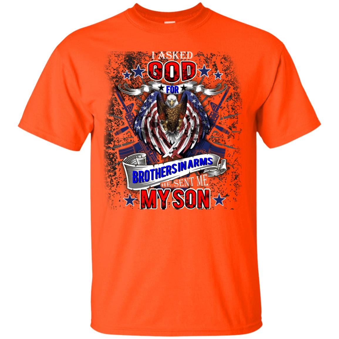 God Sent Me My Son Daddy T-shirt Orange