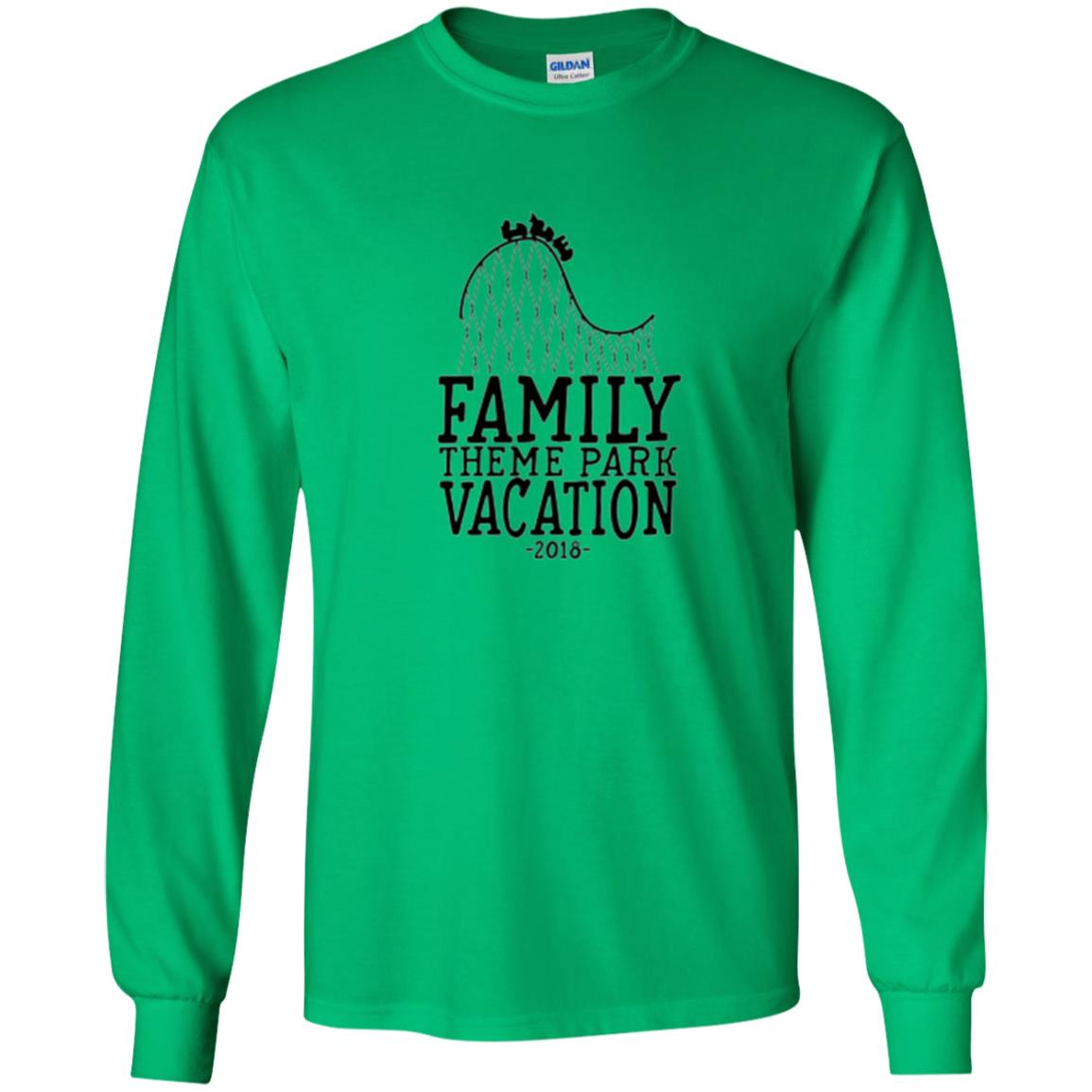 Family T-shirt Vacation 2018 Theme Park Roller Coaster Irish Green