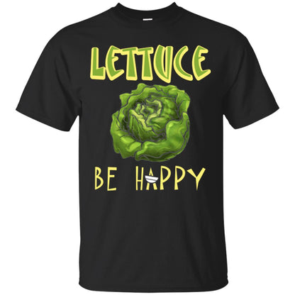 Lettuce Be Happy Lettuce Lover T-shirt Black