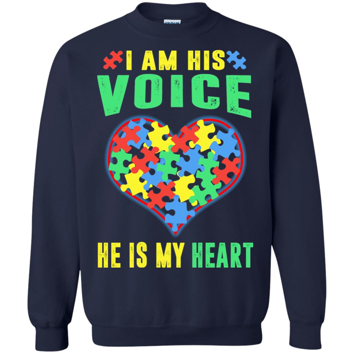 Autism Awareness Shirt He Is My Heart Navy