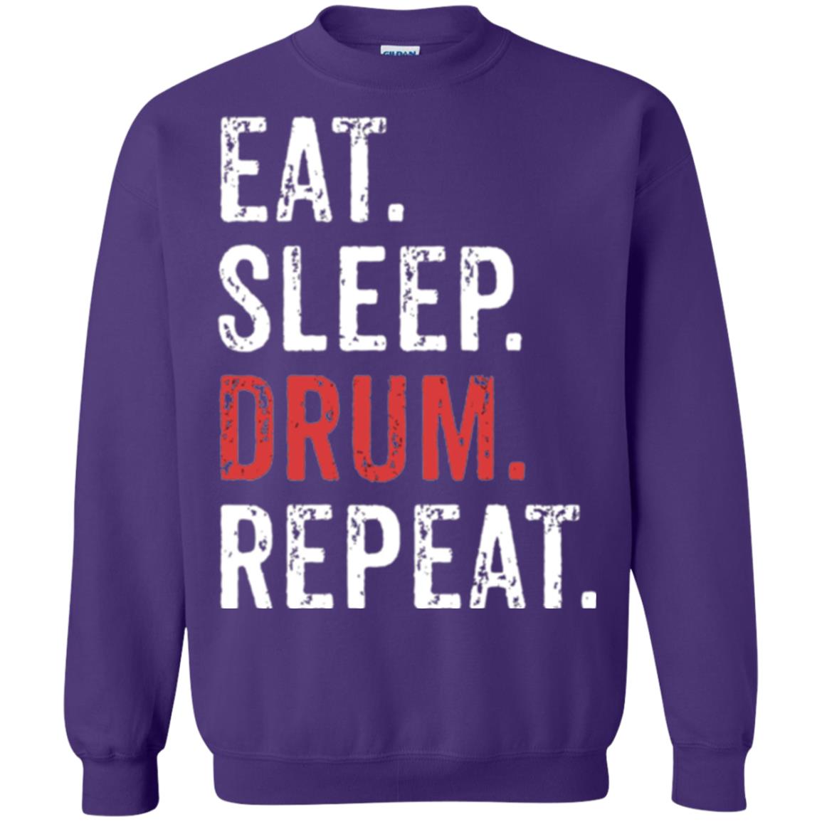 Drummer T-shirt Eat Sleep Drum Repeat Purple