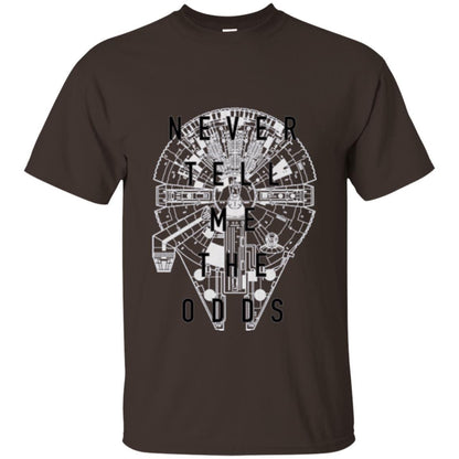 Film T-shirt Falcon Never Tell Me The Odds T-shirt Dark Chocolate