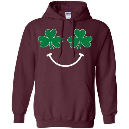 Saint Patrick's Day T-shirt Smiling Shamrocks Maroon