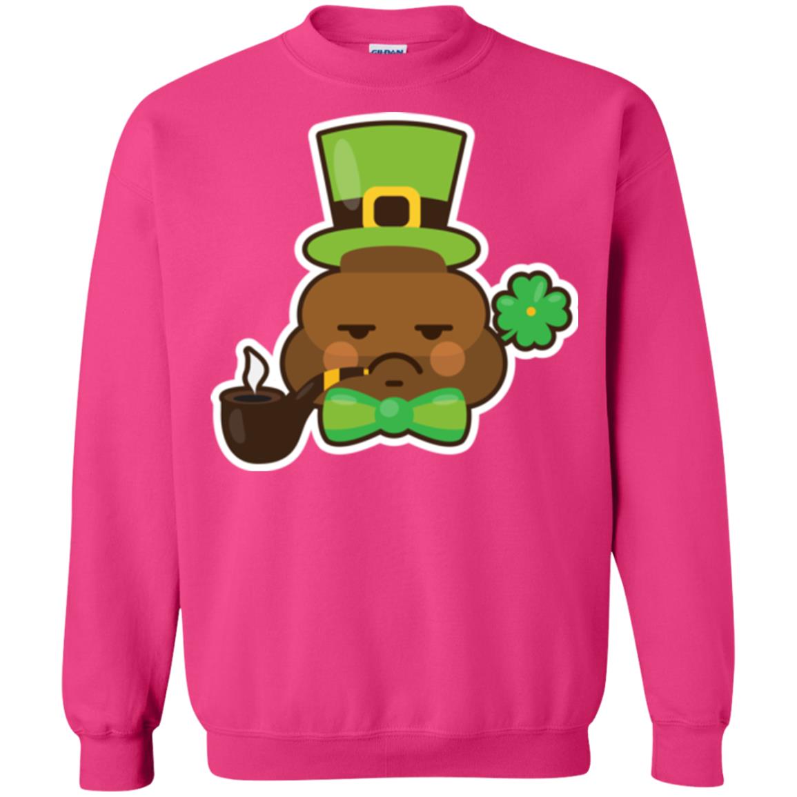 Saint Partick_s Day T-shirt Leprechaun Poop Emoji With Patrick Hat Heliconia