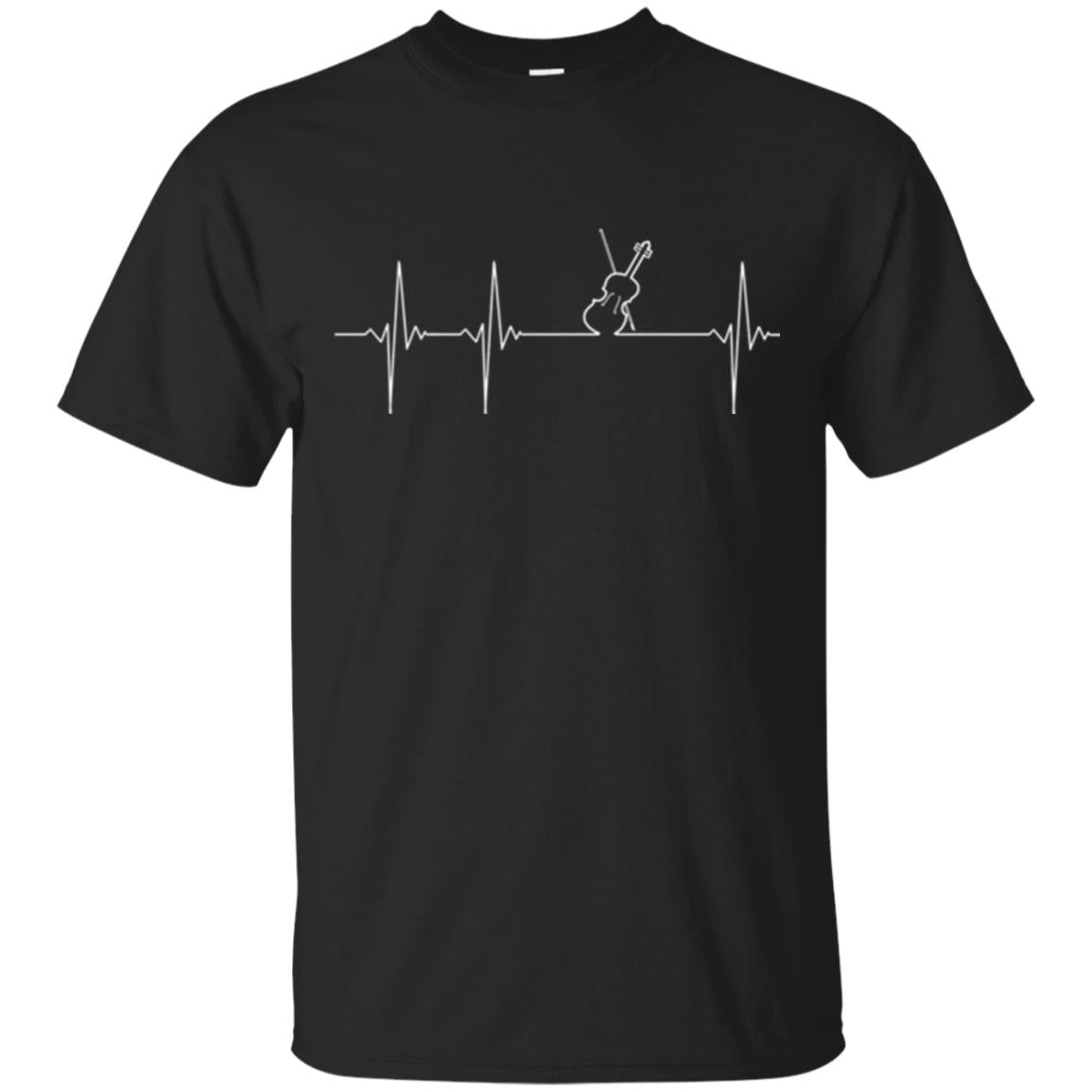 Musician T-shirt Heartbeat Violin - Viola - Cello Black