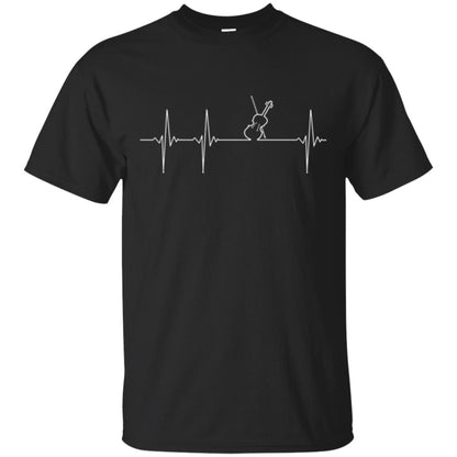 Musician T-shirt Heartbeat Violin - Viola - Cello Black