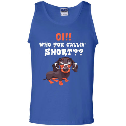 Oi Who You Calling Short Dachshund Gift Shirt Royal