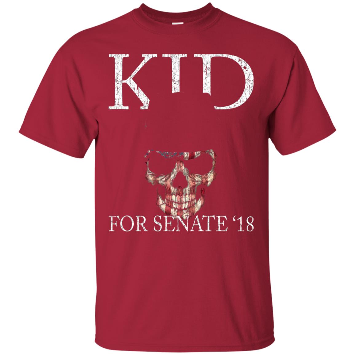 Kid For Senate 2018 Skull Flag And Fedora Rock It T-shirt Cardinal