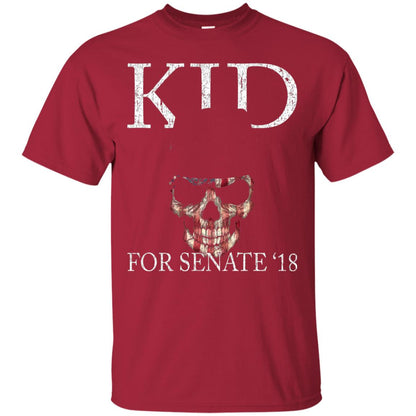 Kid For Senate 2018 Skull Flag And Fedora Rock It T-shirt Cardinal