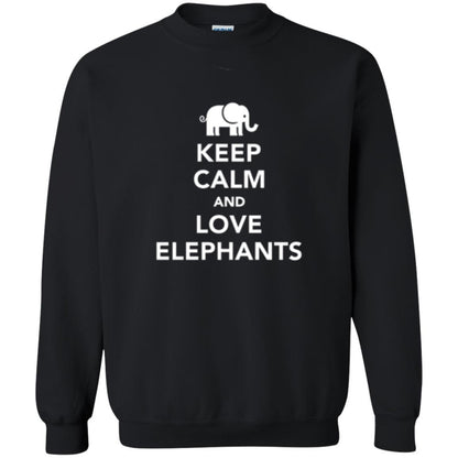 Elephant Lover T-shirt Keep Calm And Love Elephants T-shirt Black