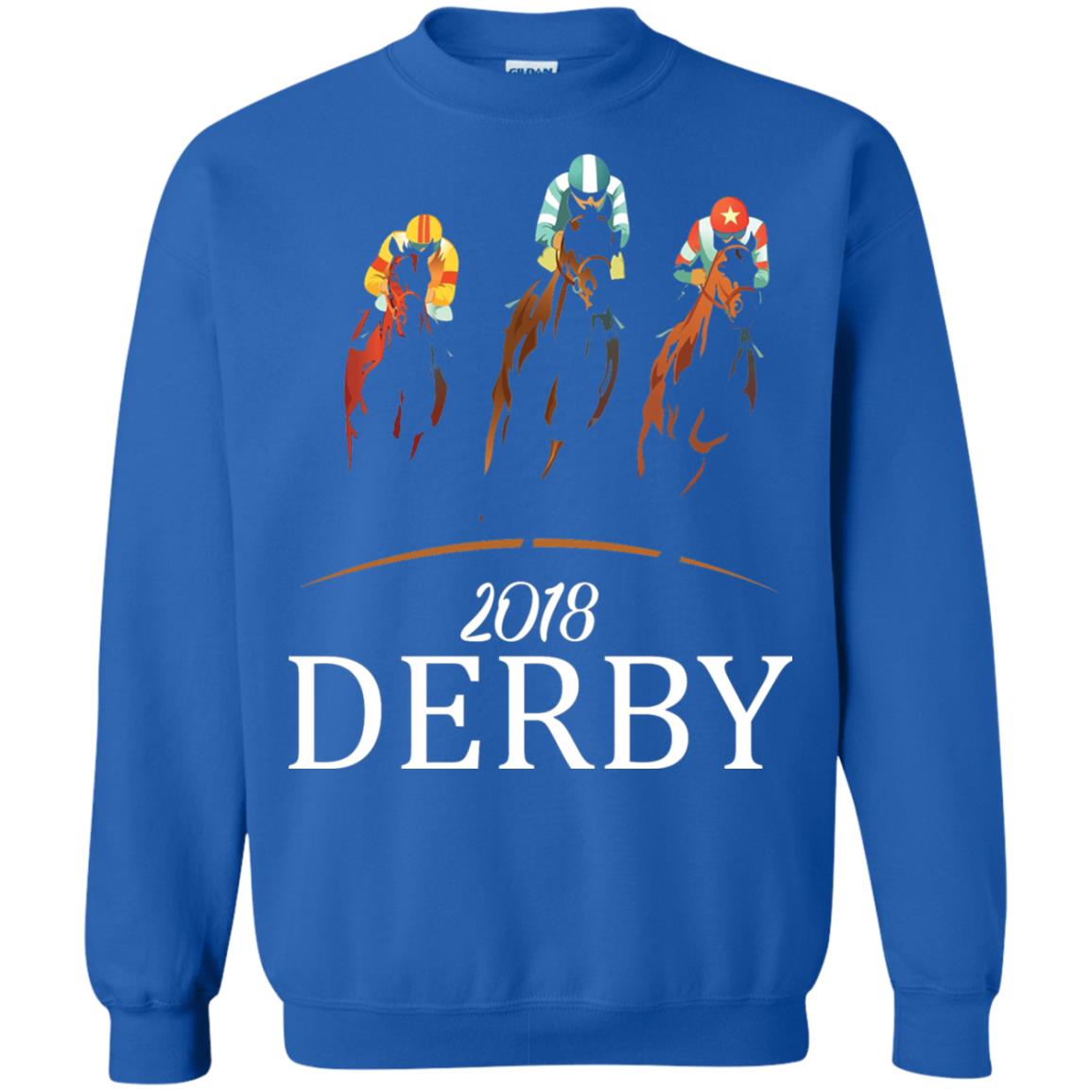 Derby 2018 Jockey Horse Racing T-shirt Royal
