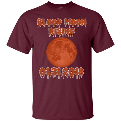 Blood Moon Rising Total Lunar Eclipse T-shirt Funny Lunar Eclipse Maroon