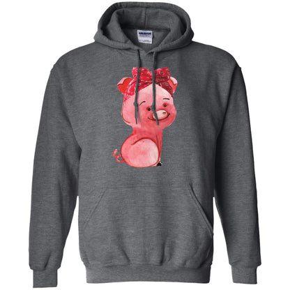 Pig Bandana Cute Pig Lovers Shirt For Girl And Women Dark Heather